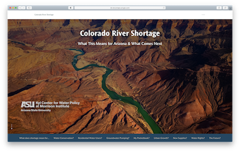 Screenshot of Colorado River Shortage Story Map