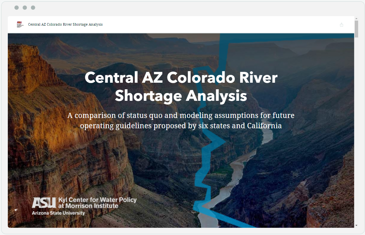 Central AZ Colorado River Shortage Analysis