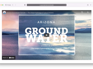 An image of an internet browser showing Arizona Project WET's groundwater video series.